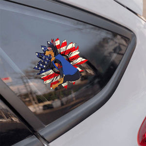 Doberman Pinscher Happy Independence Day Car Sticker