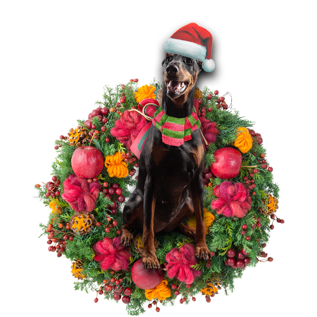 Doberman Christmas Ornament