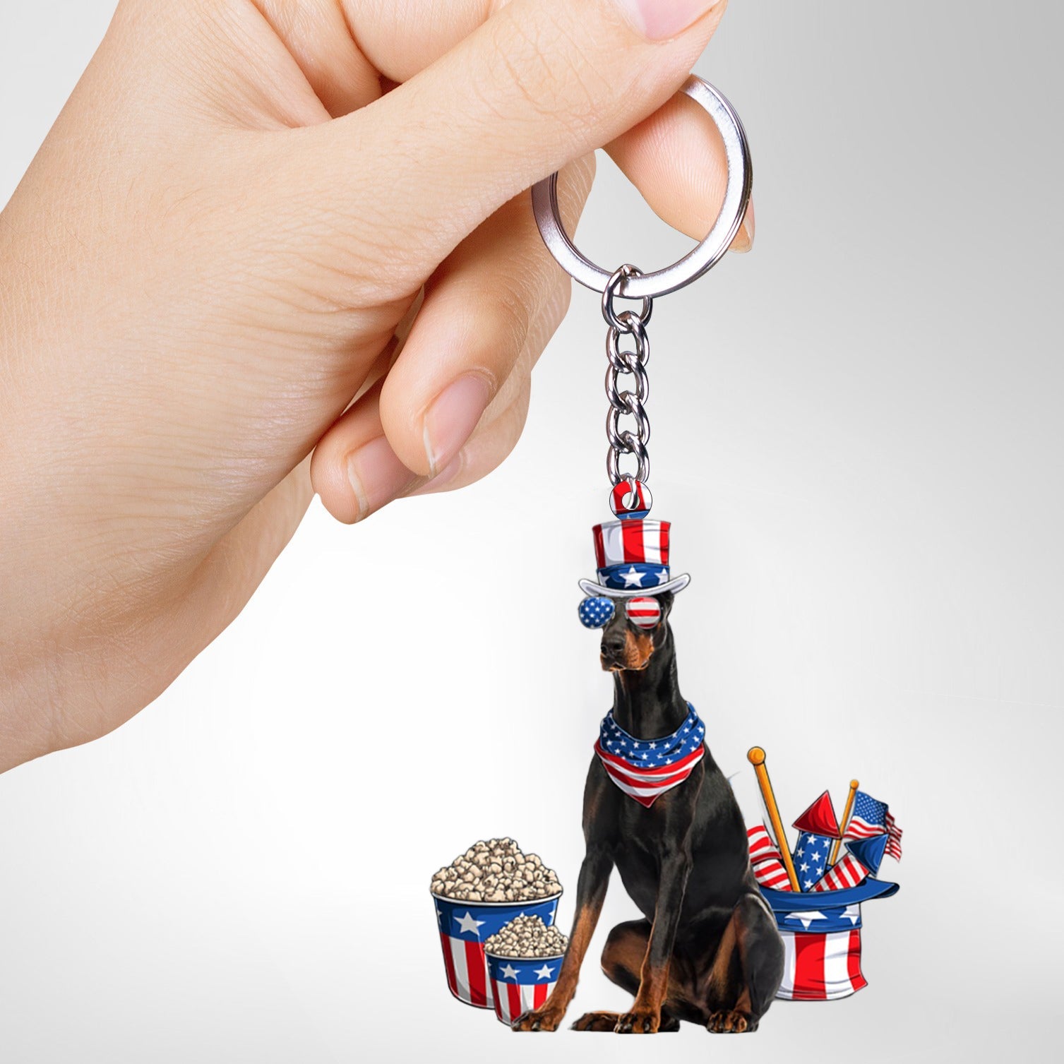 Dobermann 1-July Stuff Flat Acrylic Keychain