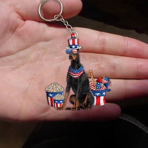 Dobermann 1-July Stuff Flat Acrylic Keychain