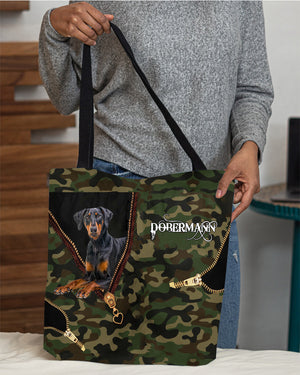 Dobermann-2 Camo Cloth Tote Bag