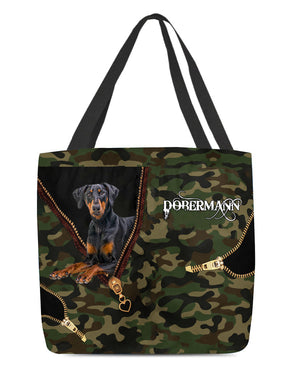 Dobermann-2 Camo Cloth Tote Bag