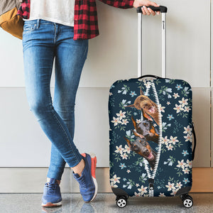 Dobermann-Flowers-Luggage covers