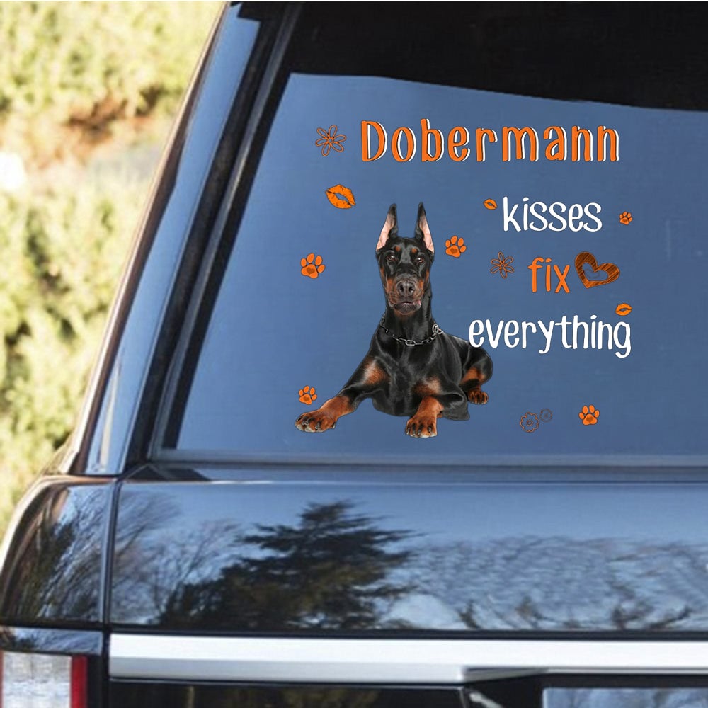 Dobermann-Kiss Fix Everything Decal