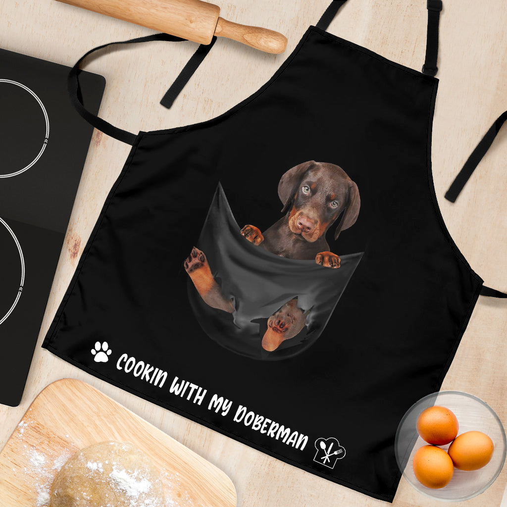 Dobermann Cookin' With Me Apron