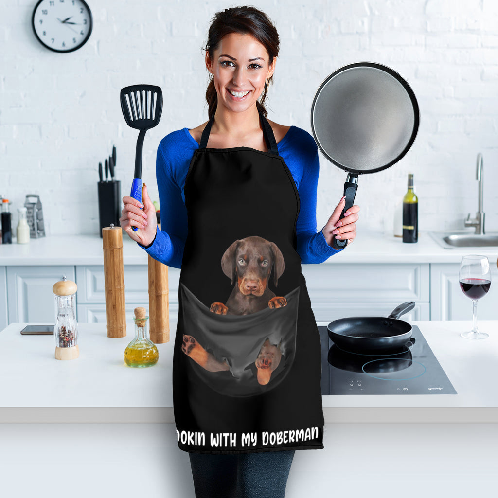 Dobermann Cookin' With Me Apron