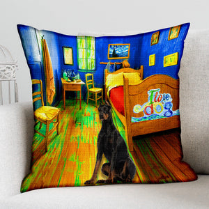 Dobermann In the Bedroom-Pillow Case