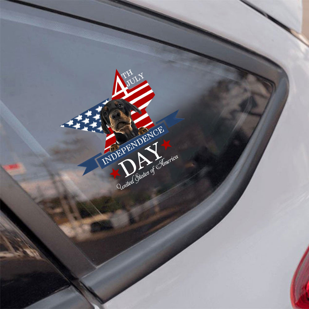 Dobermann Pinscher-Independent Day2 Car Sticker
