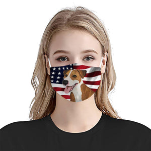 American Pitbull Terrier Yellow American Flag EZ07 1504 Face Mask