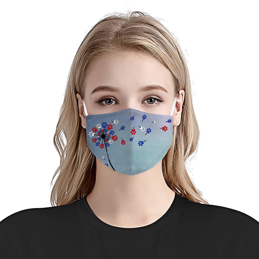 Dog Paw Dandelion 2 EZ07 1904 Face Mask