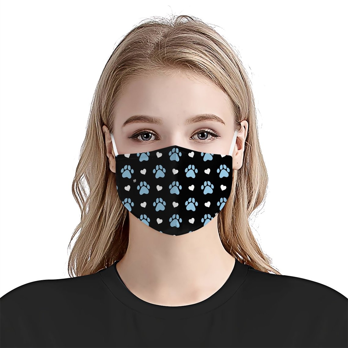 Dog Pawprint Stencil V2 EZ15 1006 Face Mask