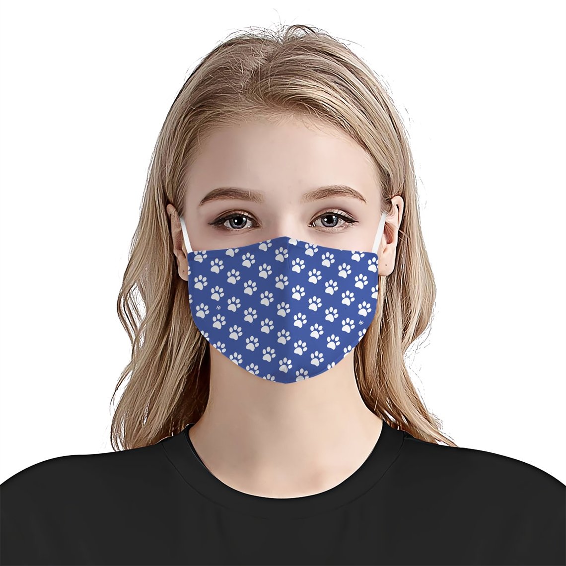 Dog Pawprint Stencil V3 EZ15 1006 Face Mask