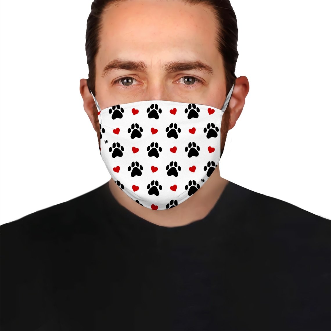 Dog Pawprint Stencil V4 EZ15 1006 Face Mask
