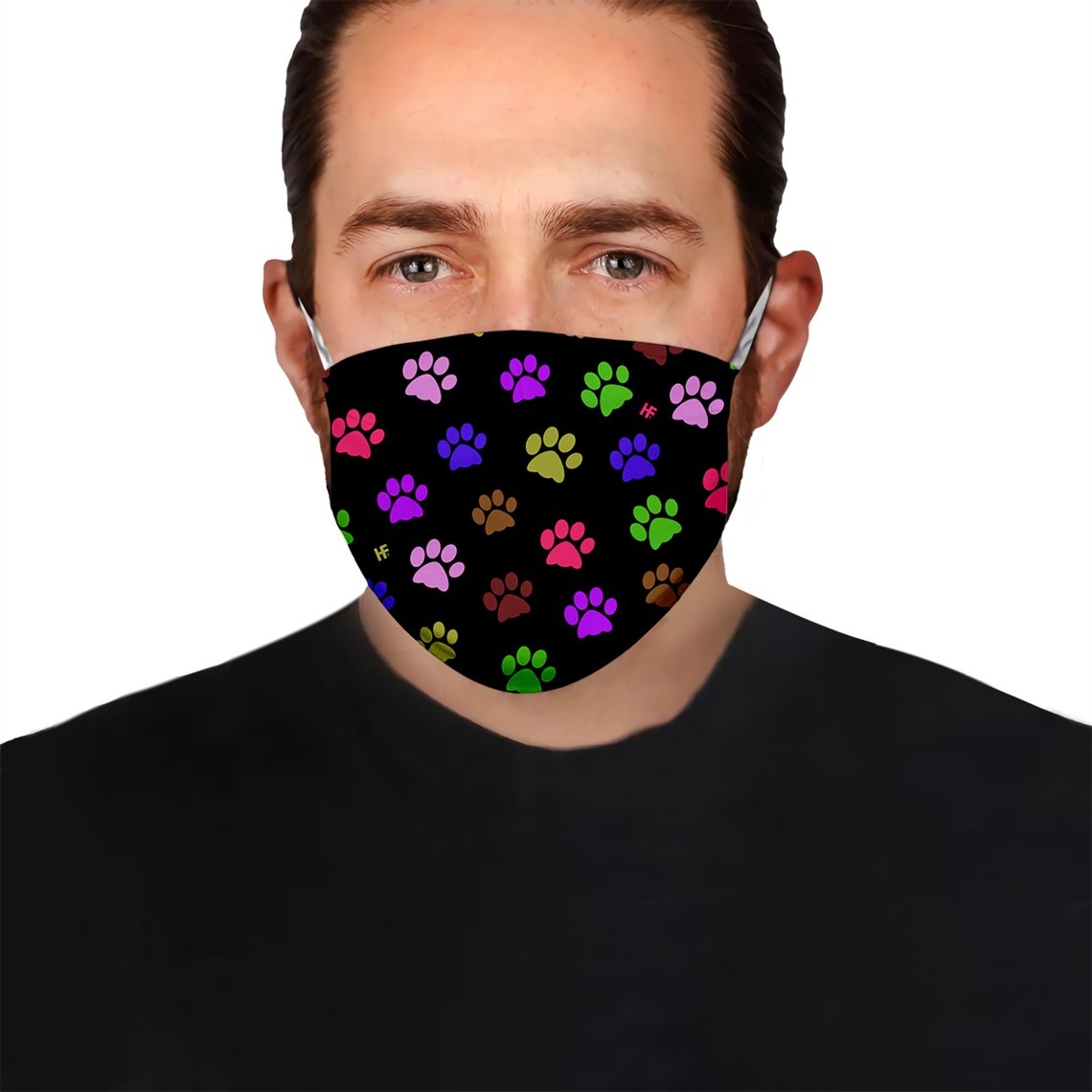 Dog Pawprint Stencil V5 EZ15 1006 Face Mask