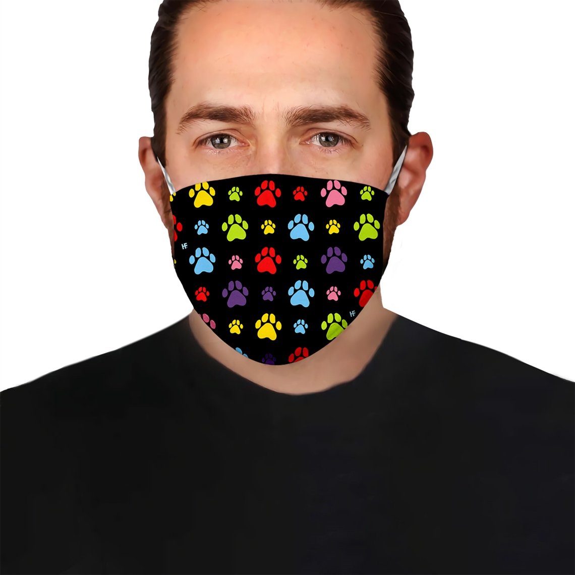 Dog Pawprint Stencil V8 EZ15 1006 Face Mask