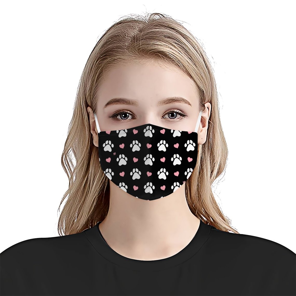 Dog Pawprint Stencil V10 EZ15 1006 Face Mask
