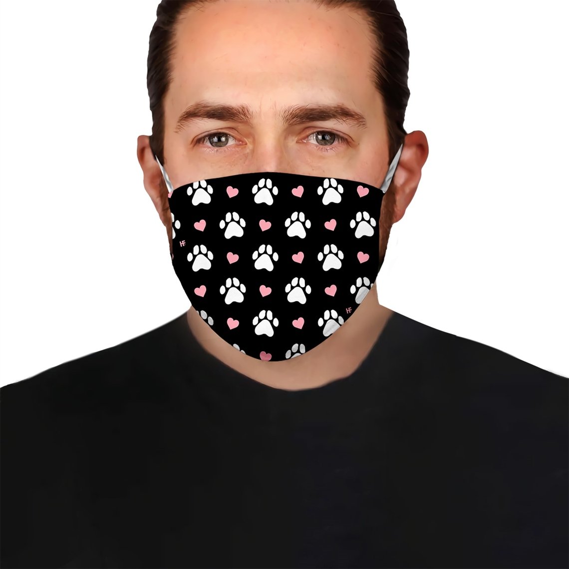 Dog Pawprint Stencil V10 EZ15 1006 Face Mask