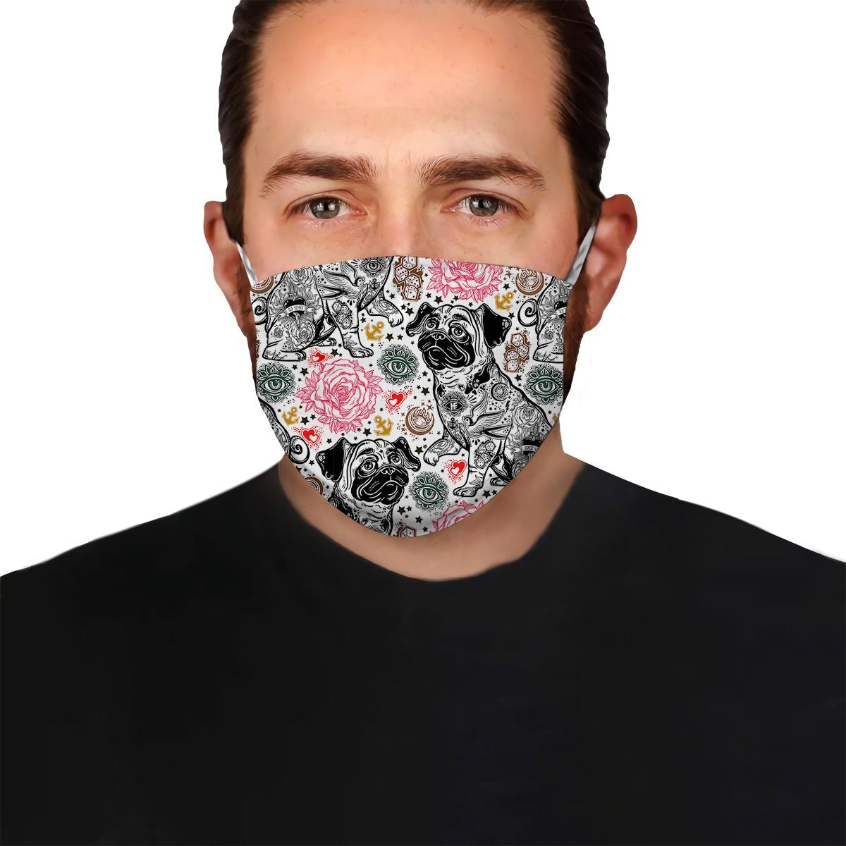 Dog Tattoo Pattern EZ05 1404 Face Mask