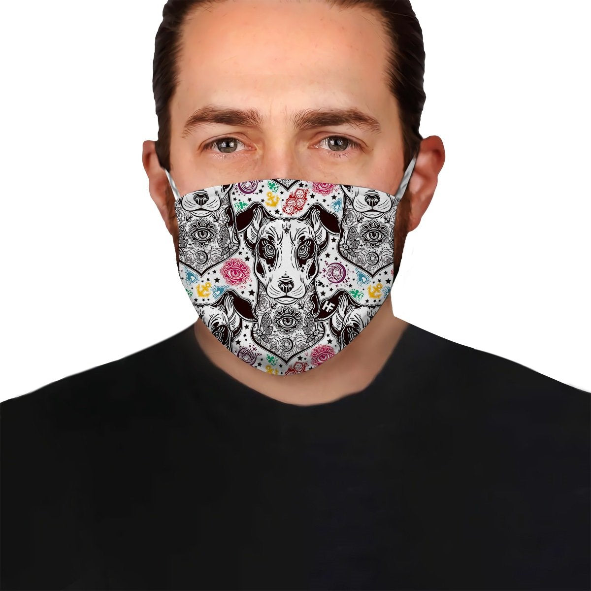 Dog Tattoo Pattern EZ05 1404 Face Mask