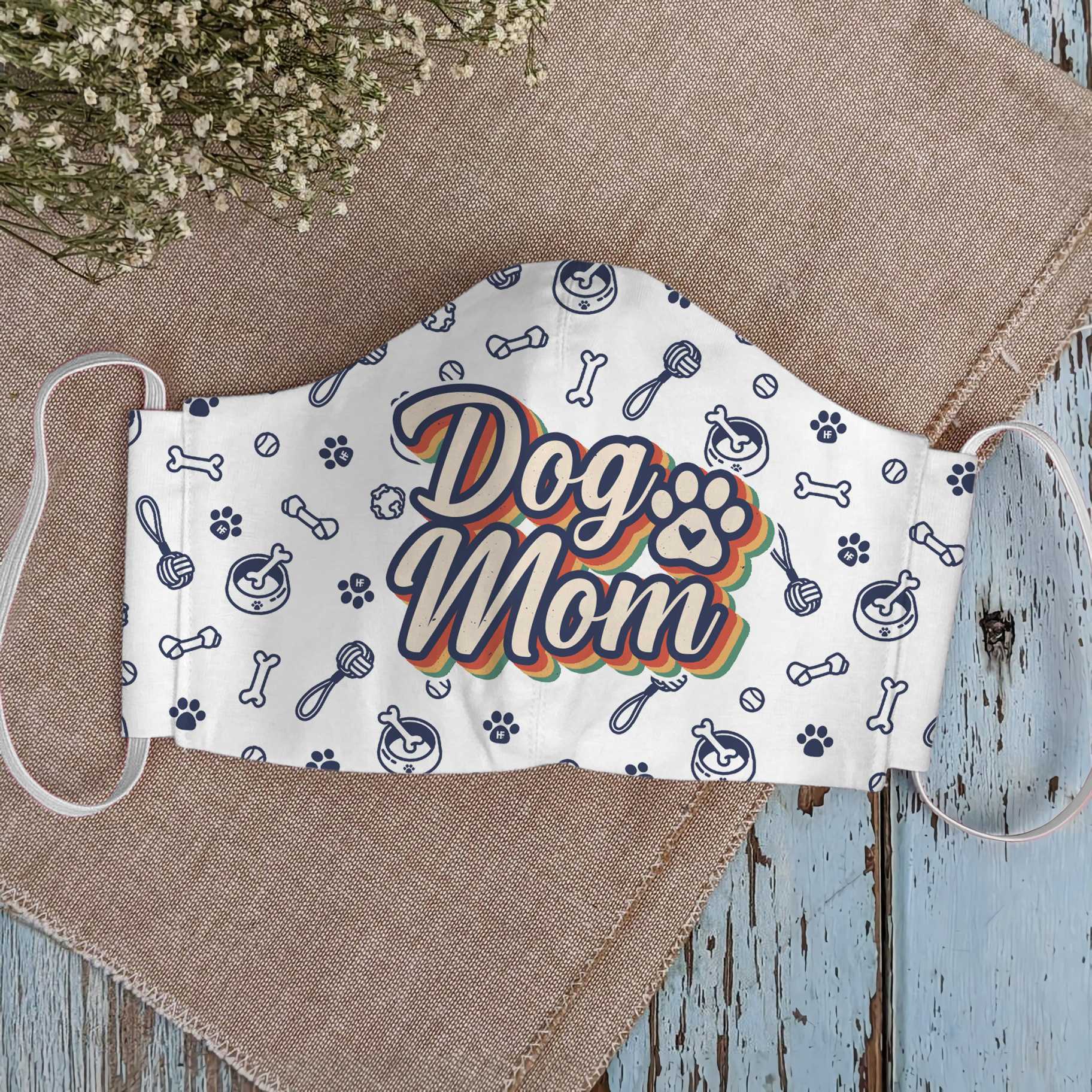Dog Mom With Little Heart EZ35 1803 Face Mask