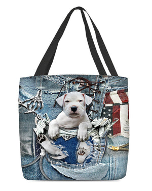 Dogo Argentino-Ripped Jeans-Cloth Tote Bag