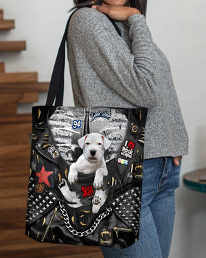 Dogo Argentino-Rock Dog-Cloth Tote Bag