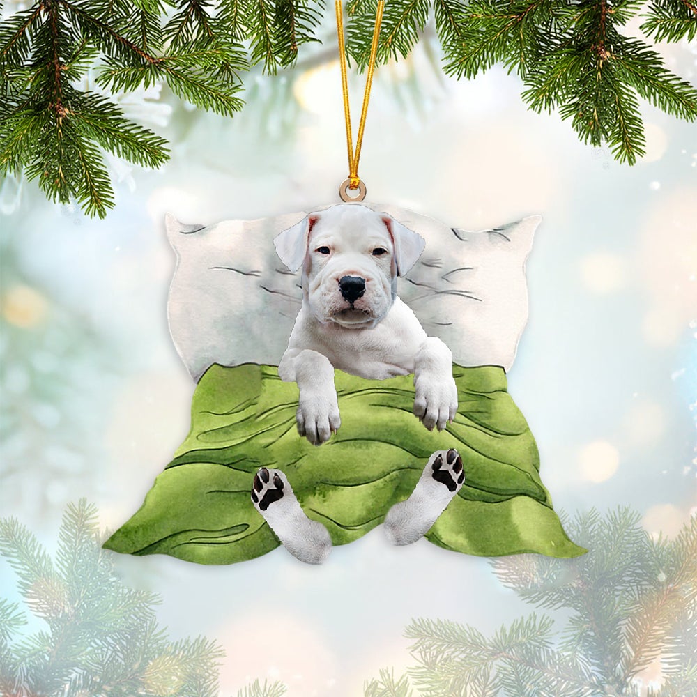 Dogo Argentino-Sleep time Two Sides Ornament