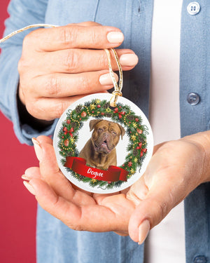 Dogue-Noel Circle-Two Sided Ornament