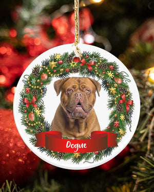 Dogue-Noel Circle-Two Sided Ornament