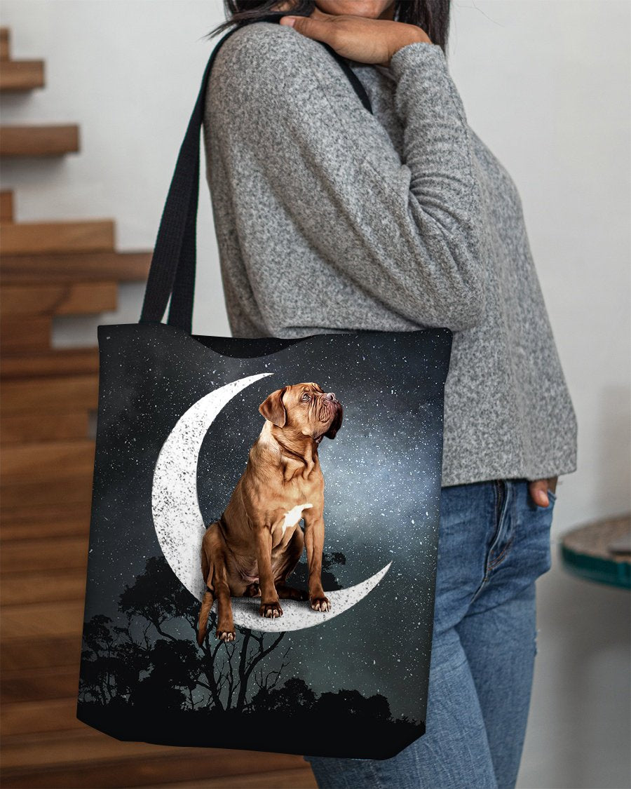 Dogue De Bordeaux-Sit On The Moon-Cloth Tote Bag