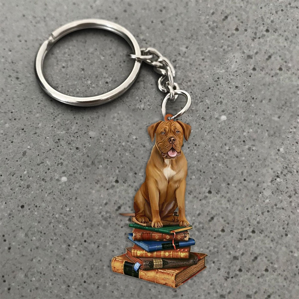 Doue De Bordeaux-Sit On The Book-Flat Acrylic Keychain