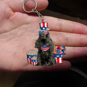 English Cocker Spaniel 1-July Stuff Flat Acrylic Keychain