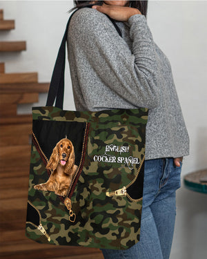 English-Cocker-Spaniel2 Camo Cloth Tote Bag