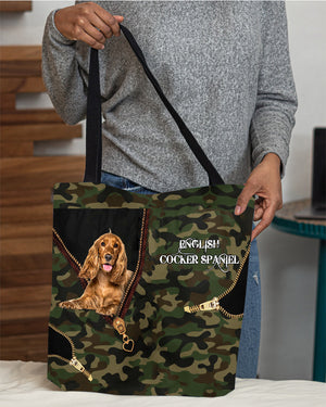 English-Cocker-Spaniel2 Camo Cloth Tote Bag