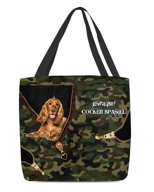 English-Cocker-Spaniel2 Camo Cloth Tote Bag