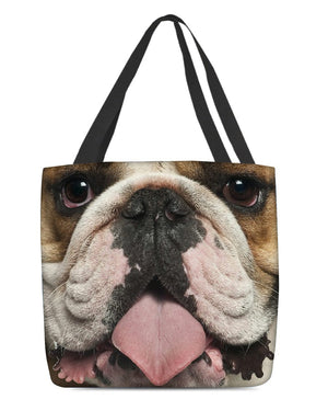 English Bulldog 2 Face-Cloth Tote Bag