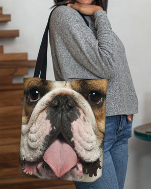 English Bulldog 2 Face-Cloth Tote Bag