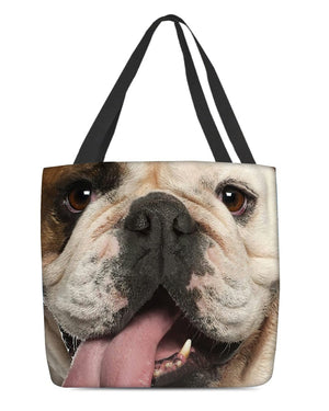 English Bulldog 4 Face-Cloth Tote Bag