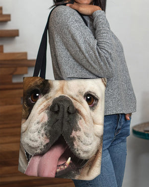 English Bulldog 4 Face-Cloth Tote Bag