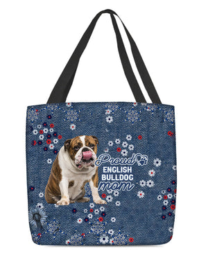 English Bulldog Pround Mom-Cloth Tote Bag