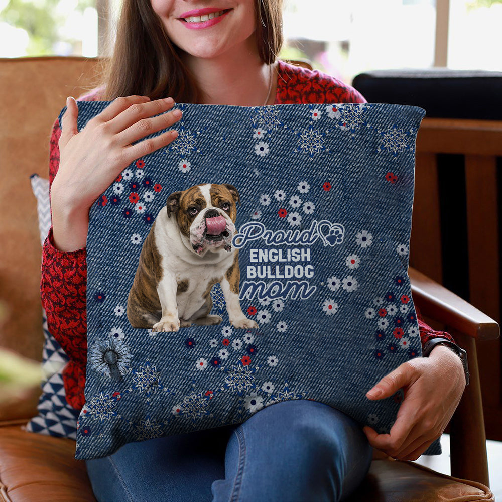 English Bulldog Pround Mom-Pillow Case