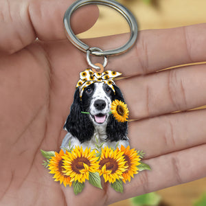 English Cocker Spaniel-Dog Mom Keychain