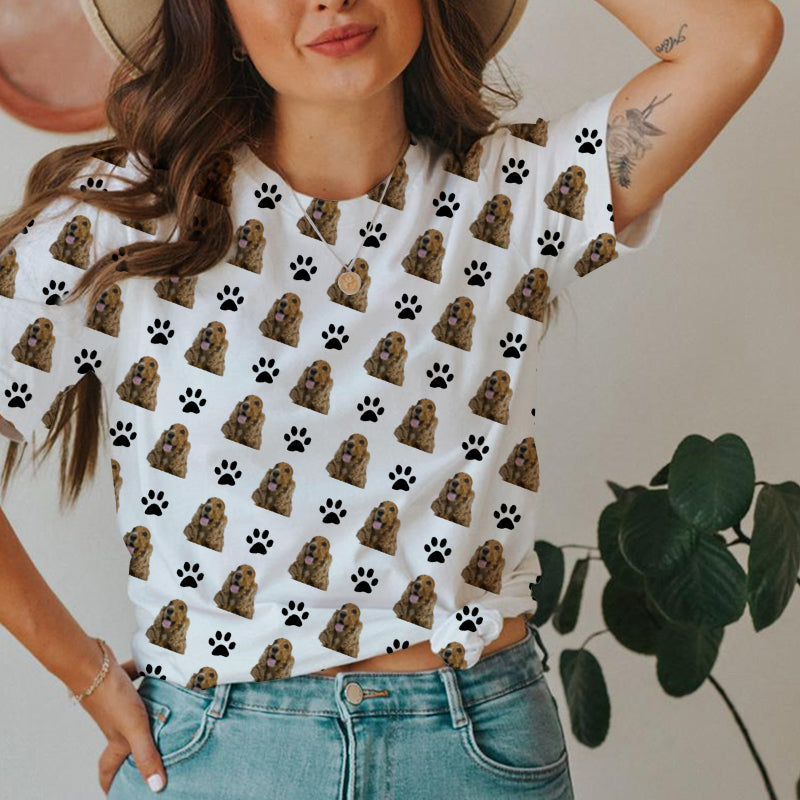 English Cocker Spaniel-Faces & Paws T-shirt