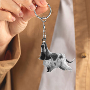 English Cocker Spaniel-Look at me flat Acrylic Keychain