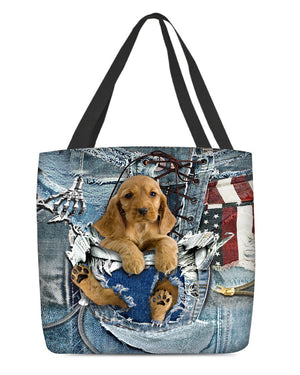 English Cocker Spaniel-Ripped Jeans-Cloth Tote Bag