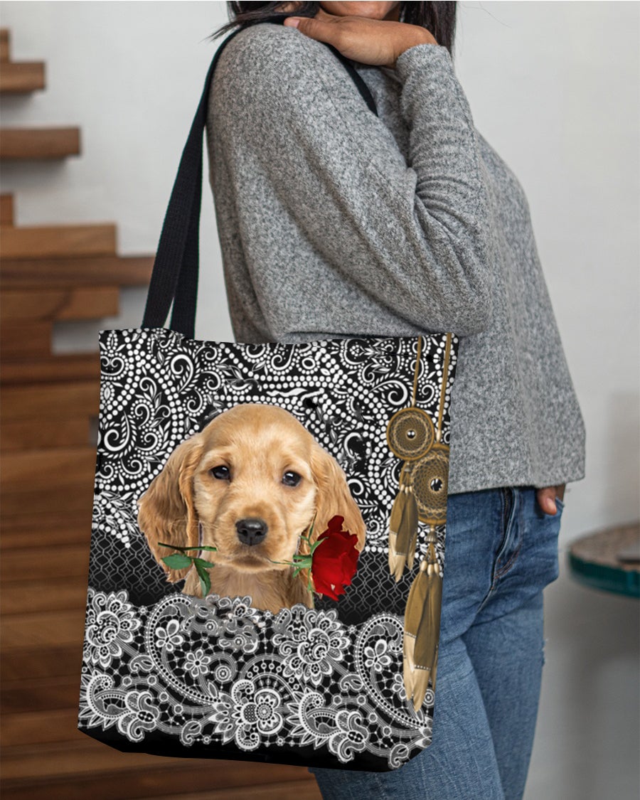 English Cocker Spaniel-Rose Cloth Tote Bag