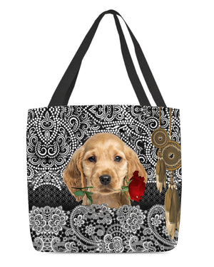 English Cocker Spaniel-Rose Cloth Tote Bag