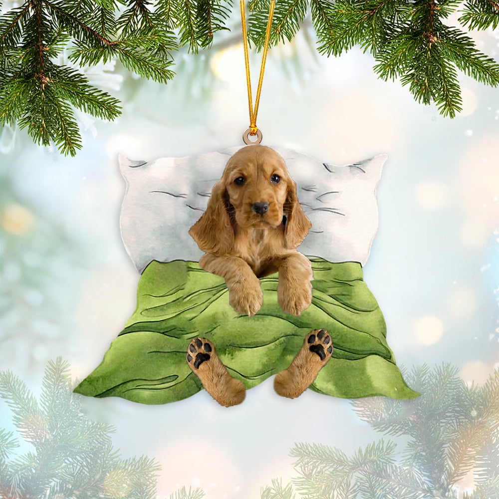 English Cocker Spaniel-Sleep time Two Sides Ornament