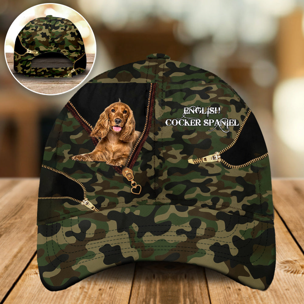 English Cocker Spaniel2 Camo Cap