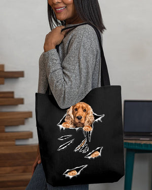 Cracks-English Cocker Spaniel-Cloth Tote Bag